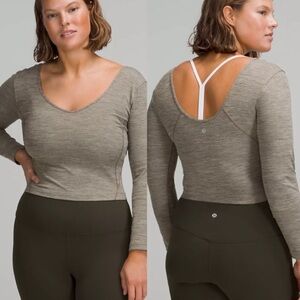Lululemon Align Long Sleeve Top - Heathered Rover Size 10